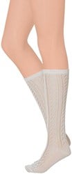 Witte Tiroler Kousen voor dames (katoen)