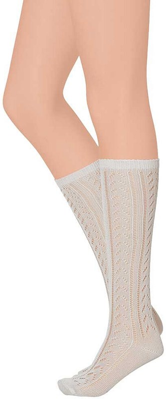 Witte Tiroler Kousen voor dames (katoen)