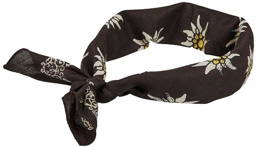 Tiroler Zakdoek - Sjaal Zwart Edelweiss (1)