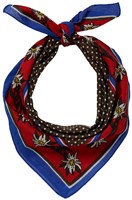 Tiroler Zakdoek - Sjaal Edelweiss Blauw Rood 