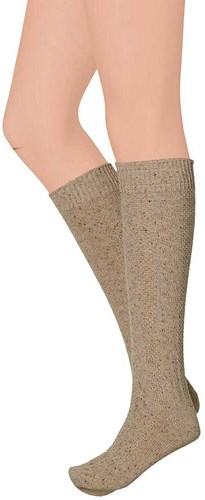 Set Tiroler Kniekousen (50% wol, Multi Beige) 