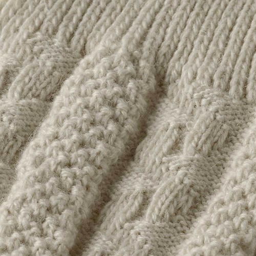 Tiroler Kniekousen Beige (50% wol)(materiaal)