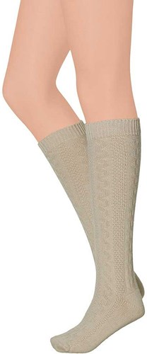 Set Tiroler Kniekousen (50% wol, Multi Beige) 