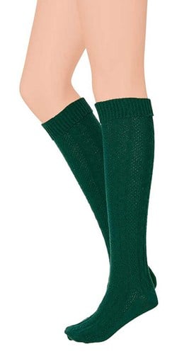 Groene Tiroler Kniekousen (50% wol) 