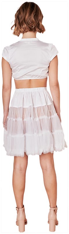 Dirndl Petticoat Wit (50cm) (achterkant)