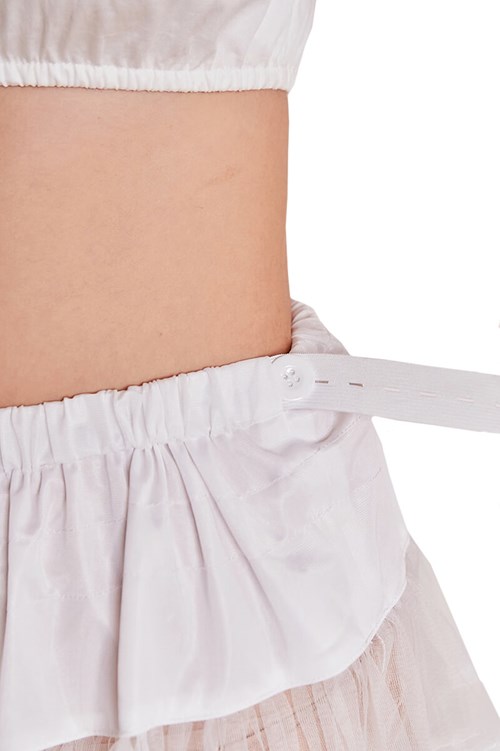 Dirndl Petticoat Wit (50cm) (detail knoop)