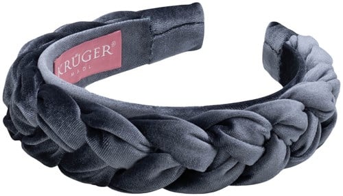 Gevlochten Trachten Haarband Fluweel Blauw