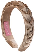 Trachten Haarband Fluweel Gevlochten Beige (1)