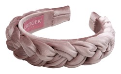 Gevlochten Trachten Haarband Fluweel Roze