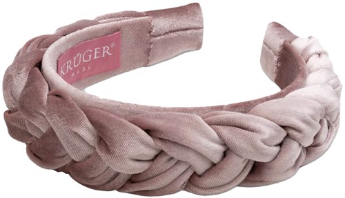 Gevlochten Trachten Haarband Fluweel Roze