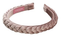 Trachten Haarband Gevlochten Fluweel Smal Roze