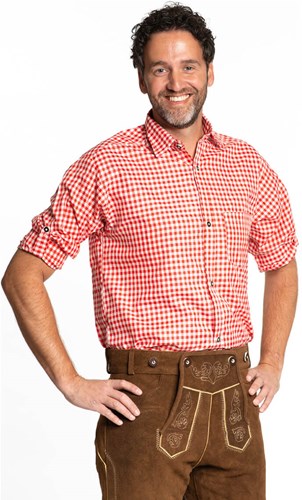 Overhemd Oktoberfest Rood-Wit
