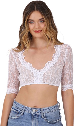 Cassandra Dirndl Blouse Wit