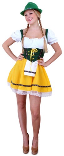 Dirndl Tiroler Groen-Geel