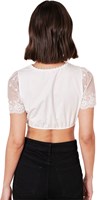 Dirndl Blouse Marchenhaft Ecru (achterkant)