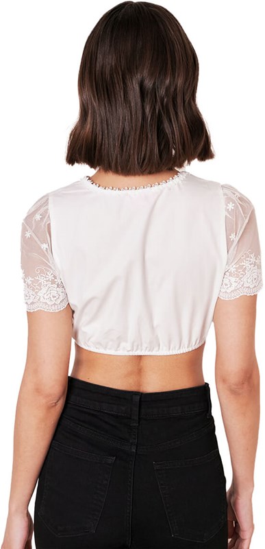 Dirndl Blouse Marchenhaft Ecru (achterkant)