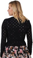 Dames Trachten Vest Florentine Zwart (achterkant)
