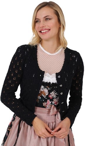 Trachten Dames Vest Florentine Zwart