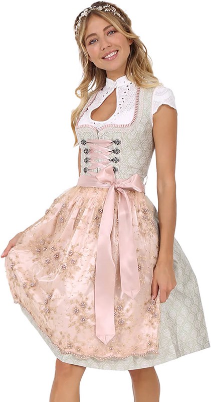 Lichtgroene Dirndl Freya (60cm)