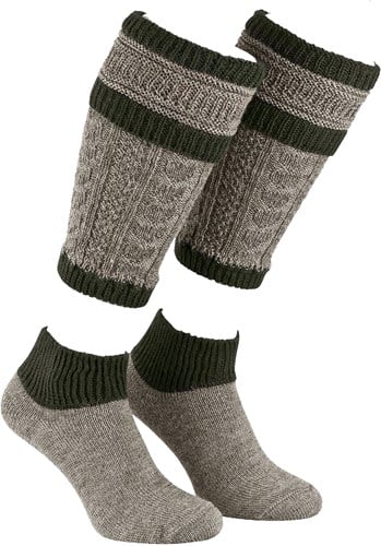 Tiroler Loferl Set inclusief Sokken (Grijs/Groen)