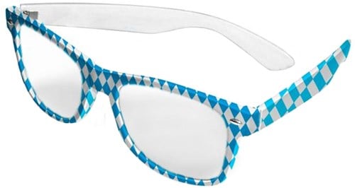 Blauw/Witte Bril Oktoberfest
