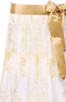 Luxe Trachten Dirndlschort Creme (70cm, tule) -2