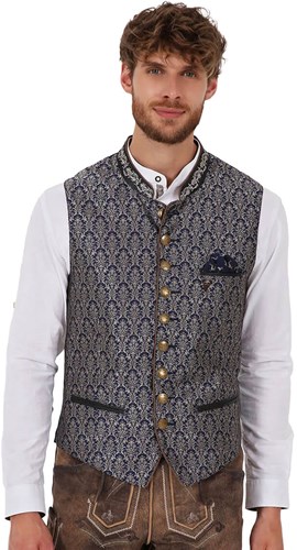 Donkerblauw Heren Trachtenvest Janko