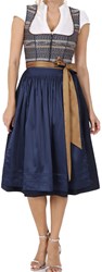Dirndl Willa Blauw-Bruin (70cm) - 2dlg.