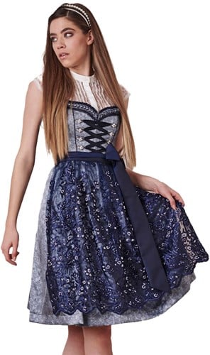 Dirndl Claudi Blauw (60cm) - 2dlg.