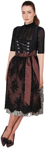 Leslie Dirndl Zwart-Wit (70cm) - 2dlg.