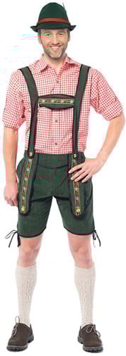 Johan Lederhose Kort Groen 