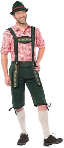 Johan Lederhose Lang Groen 
