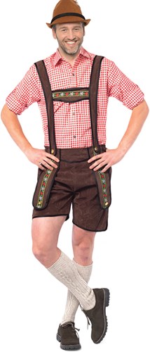 Donkerbruin Lederhose Kort Johan