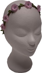 Bloemen Haarbandje Roze met Strass