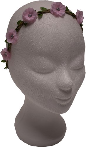 Bloemen Haarbandje Roze met Strass