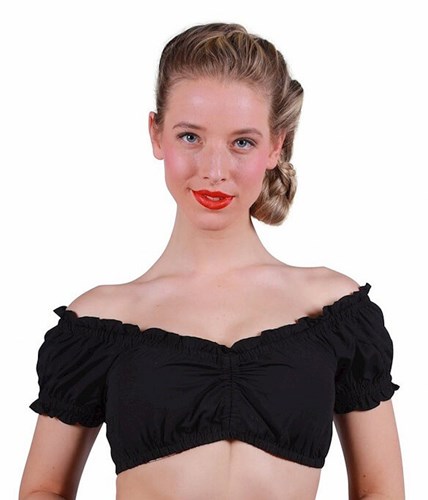 Zwarte Dirndl Blouse Anna