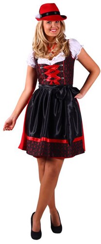 Theresa Dirndl Zwart/Rood