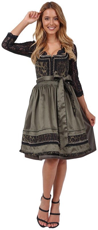 Dirndl Leonie Donker Groen (60cm) - 2dlg. (1)