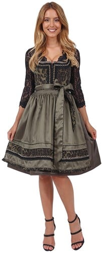 Leonie Dirndl Donker Groen (60cm) - 2dlg.