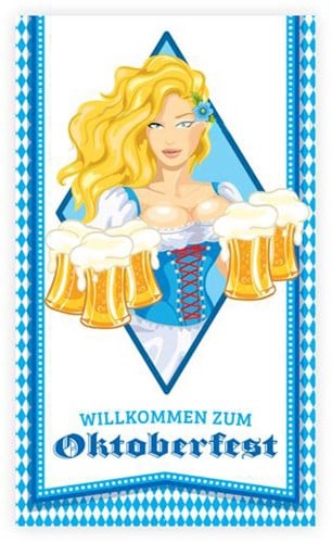 Wilkommen zum Oktoberfest Banner (120cm bij 70cm)