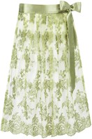 Luxe Trachten Dirndlschort Groen (70cm, tule) 