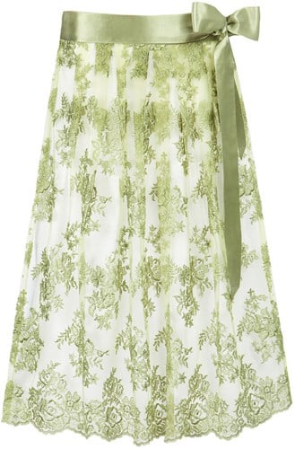 Luxe Trachten Dirndlschort Groen (70cm, tule) 