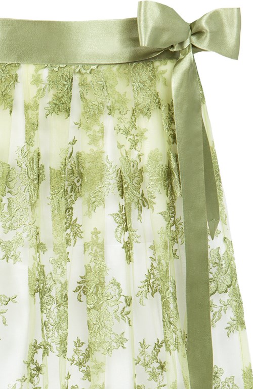 Luxe Trachten Dirndlschort Groen (70cm, tule) -2