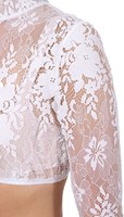 Dirndl Blouse Navina Ecru (detail mauw)