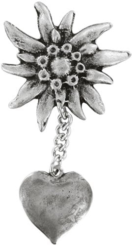 Edelweiss Broche met Hartje