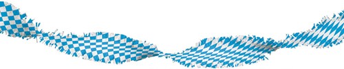 Oktoberfest Draaiguirlande Blauw-Wit 6 meter