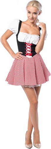 Sexy Rood-Zwarte Dirndl voor dames 