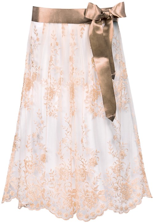 Luxe Trachten Dirndlschort Kaneel (70cm, tule) 