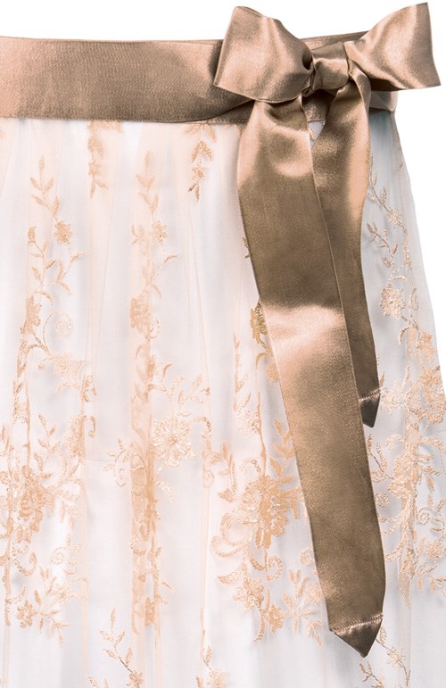 Luxe Trachten Dirndlschort Kaneel (70cm, tule) -2