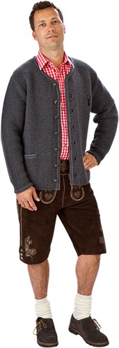 Grijs Luxe Trachtenvest (met mouwen) (100% wol)  